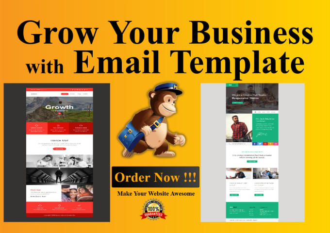 Gig Preview - Create responsive mailchimp template or email template for campaigns