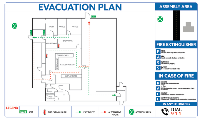 Gig Preview - Design fire emergency evacuation plan, diagram, document