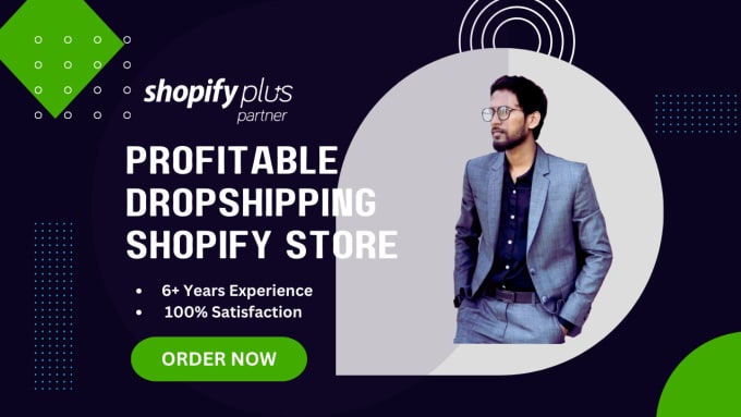 Gig Preview - Create a shopify store, pod, dropshipping, ecommerce store