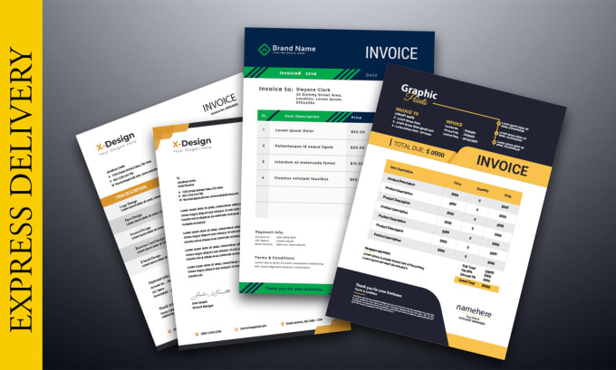 Gig Preview - Design invoice, quotation, receipt, letterhead in 4hrs