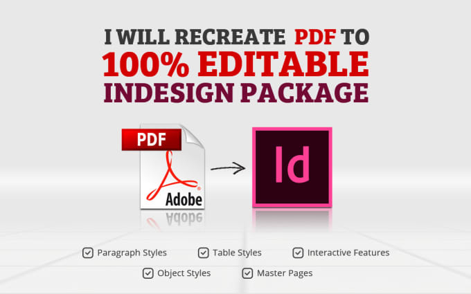 Gig Preview - Recreate and format PDF to indesign