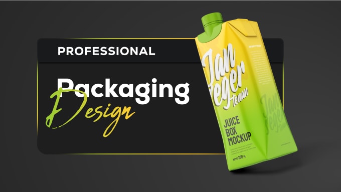 Gig Preview - Design product packaging including pouch, box, label, bottle