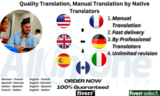 Bestseller - translate between english german spanish italian and french