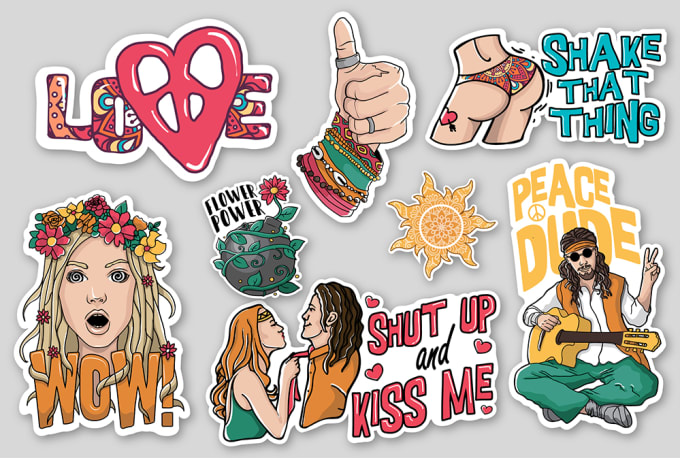 Gig Preview - Create high quality, custom and vector sticker pack for you