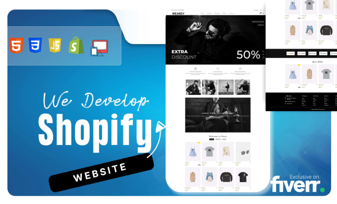 Gig Preview - Create a powerful shopify ecommerce site in 48 hours to help you sell more