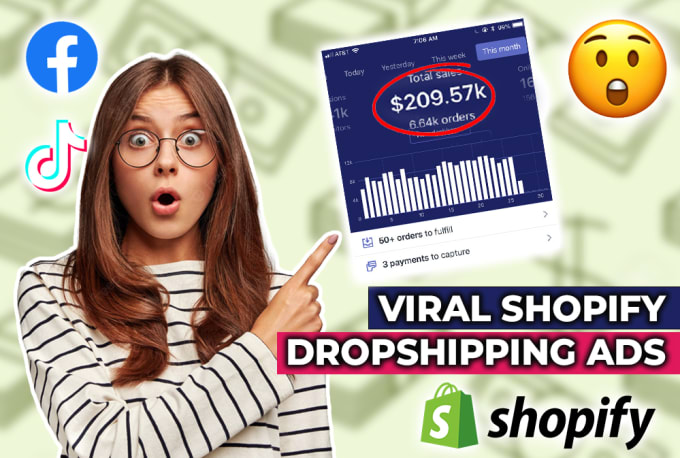 Bestseller - create dropshipping video ads for tiktok ads or facebook ads