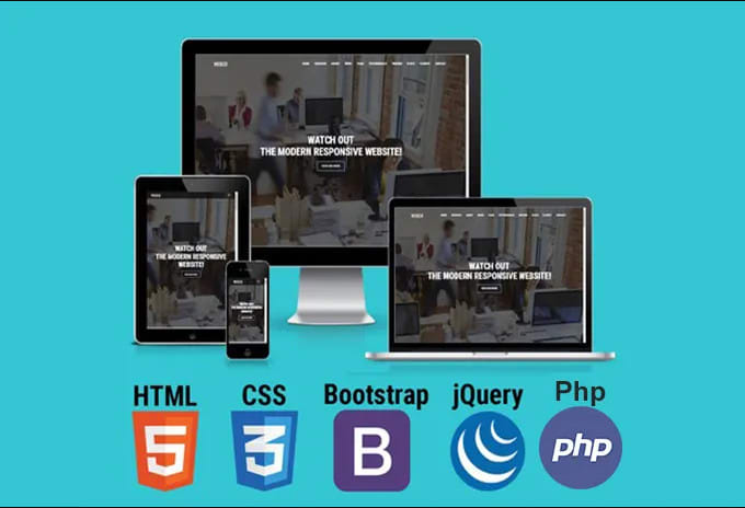 Gig Preview - Be your html css javascript bootstrap and PHP developer