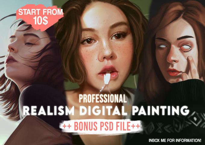 Gig Preview - Make a realism digital painting