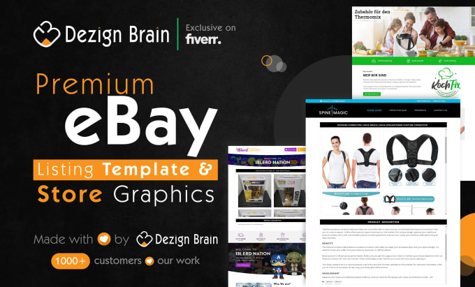 Gig Preview - Ebay store design, ebay shop, ebay listing design template