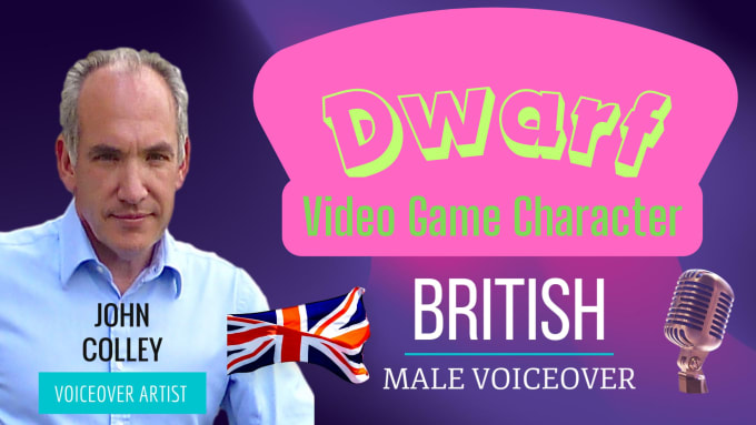 Gig Preview - Dwarf voice video game or cartoon narration fast VIP service