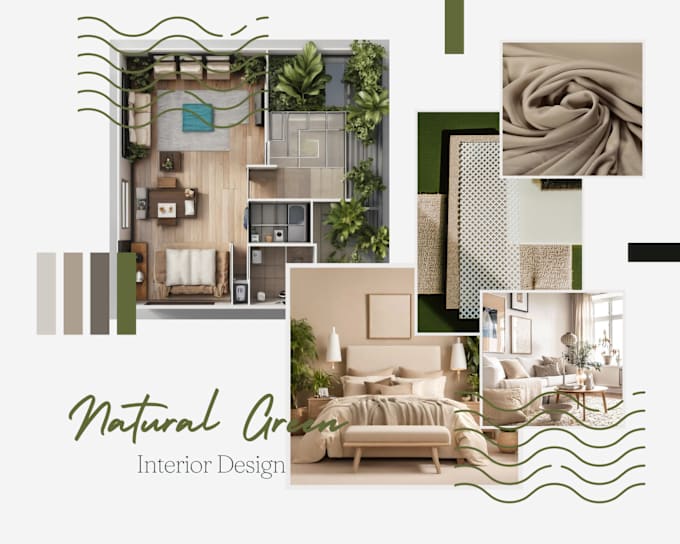 Gig Preview - Make interior mood boards 2d and 3d floor plans