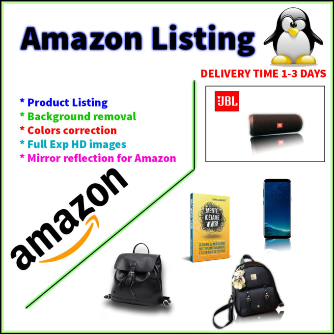 Gig Preview - Personalize image list for amazon products, products photomontage