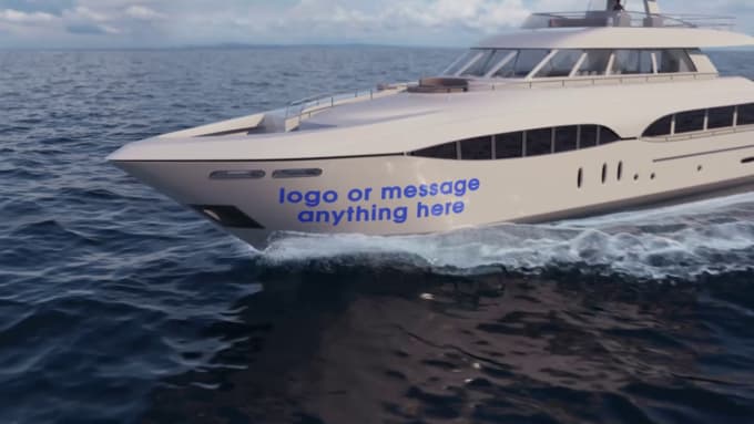 Gig Preview - Add anything to a luxury yacht video