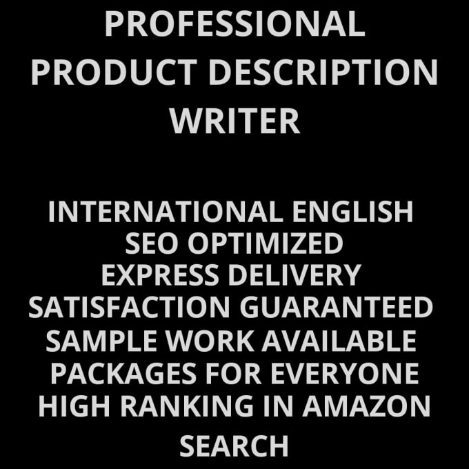 Bestseller - write product description for amazon ebay shopify