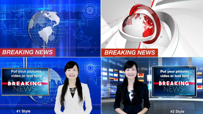 Gig Preview - Make a breaking news chinese female spokesperson video