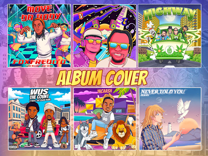 Bestseller - draw hip hop, rap, pop cartoon album cover for your music