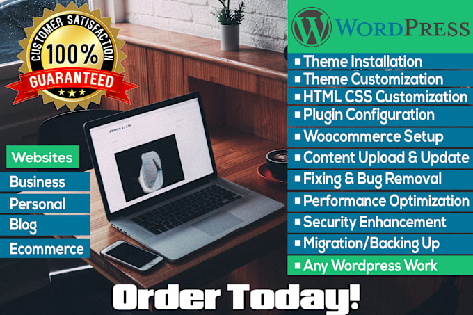 Gig Preview - Build fix customize update wordpress website