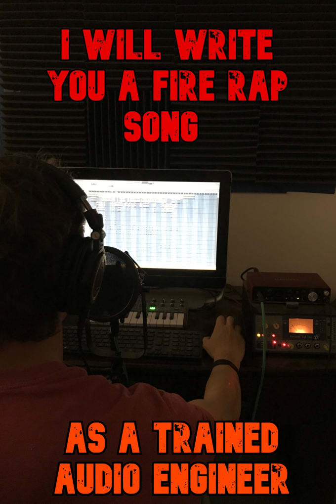 Gig Preview - Be your professional rap songwriter as a trained audio engineer