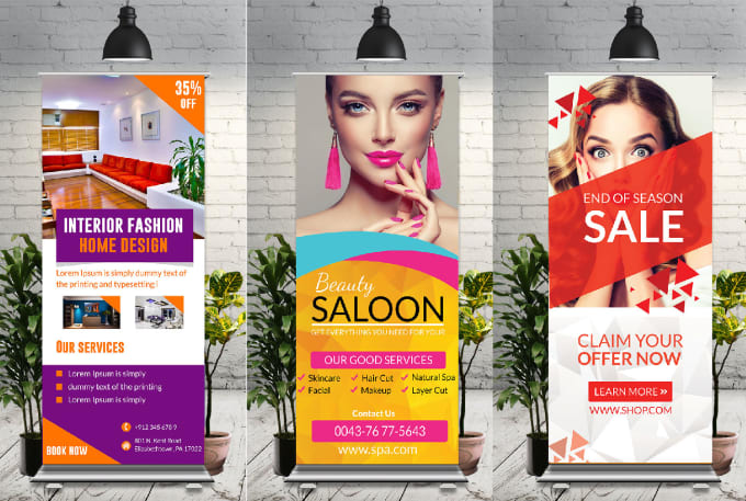 Gig Preview - Design roll up banner, retractable banner, stand banner