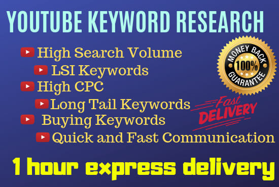 Gig Preview - Do best in depth youtube keyword research