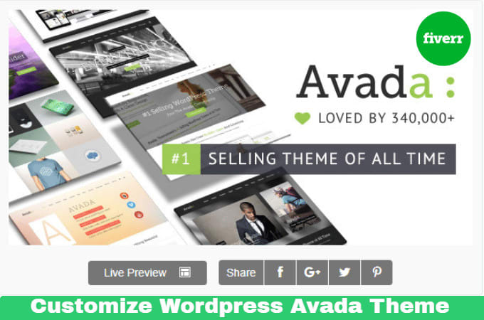 Gig Preview - Create a complete website in avada wordpress theme