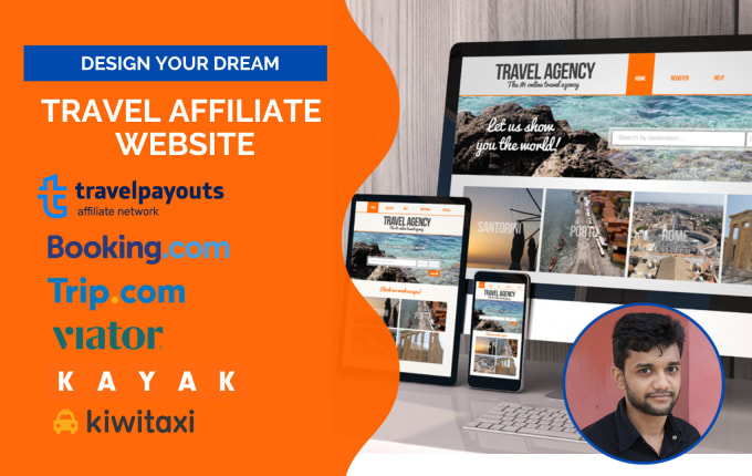 Gig Preview - Design auto passive money making travel affiliate website