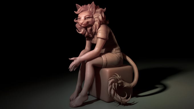 Gig Preview - Make furry art in 3d