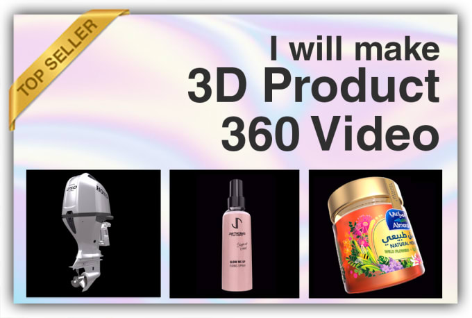 Gig Preview - Make 3d product 360 video