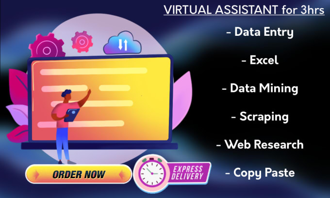 Gig Preview - Be your unique virtual assistant for 3 hrs