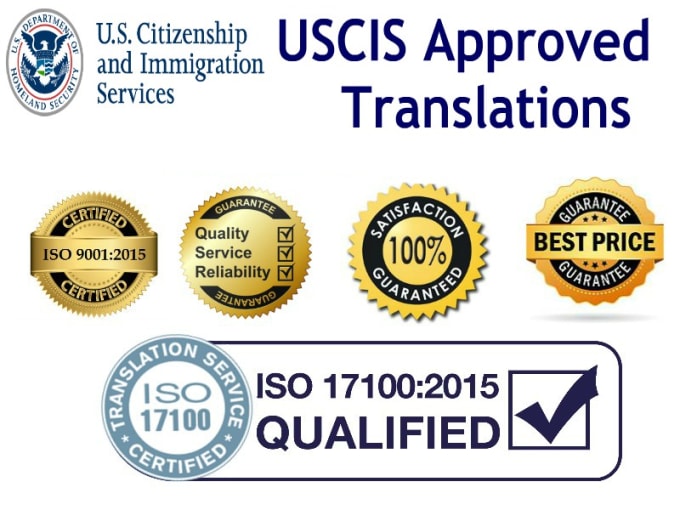 Gig Preview - Provide uscis approved translation