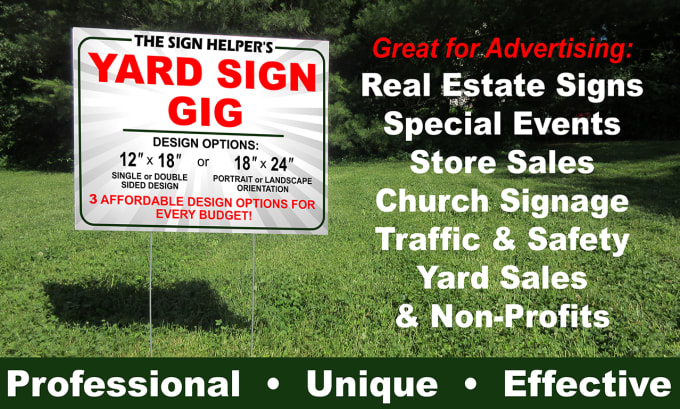 Bestseller - create a professional yard sign for you