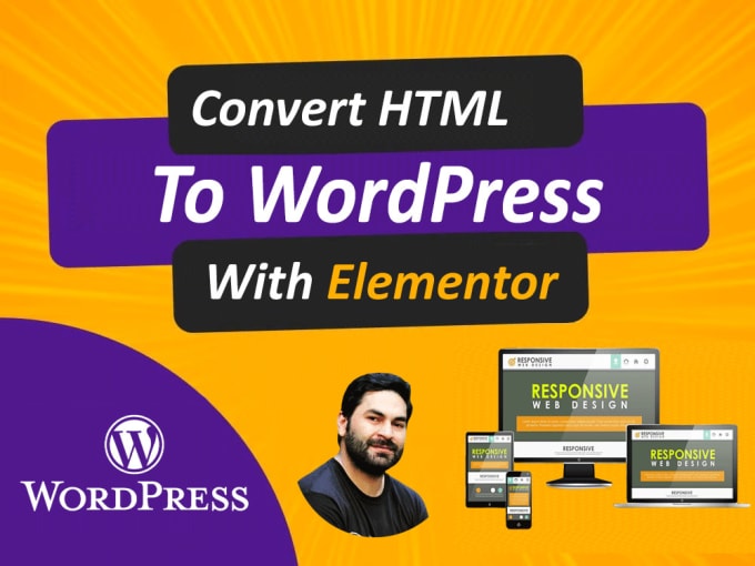 Gig Preview - Convert PSD or HTML to wordpress with elementor