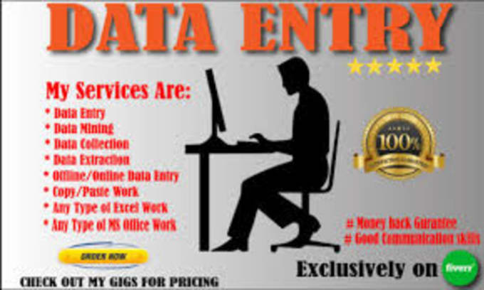 Gig Preview - Do date entry in 24 hours, web research,lead generation,data scraping,copypaste