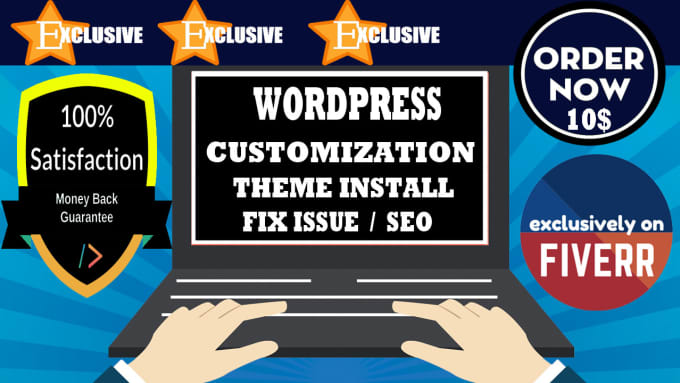 Gig Preview - Do wordpress customization theme installation,fix issues SEO