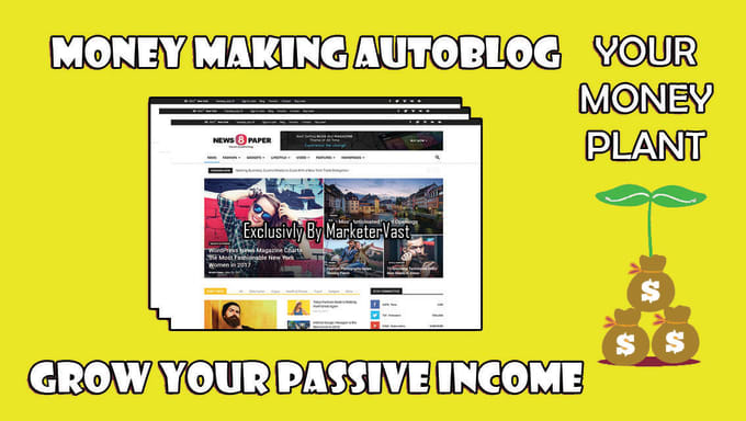 Gig Preview - Install auto blog on wordpress with daily update for adsense