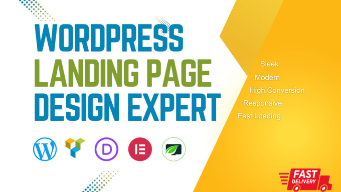 Gig Preview - Create responsive wordpress landing page design, elementor landing page