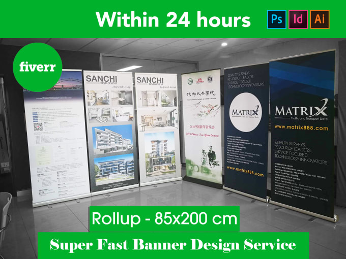 Gig Preview - Do outstanding roll up banner, sign board, billboard design in 24 hours