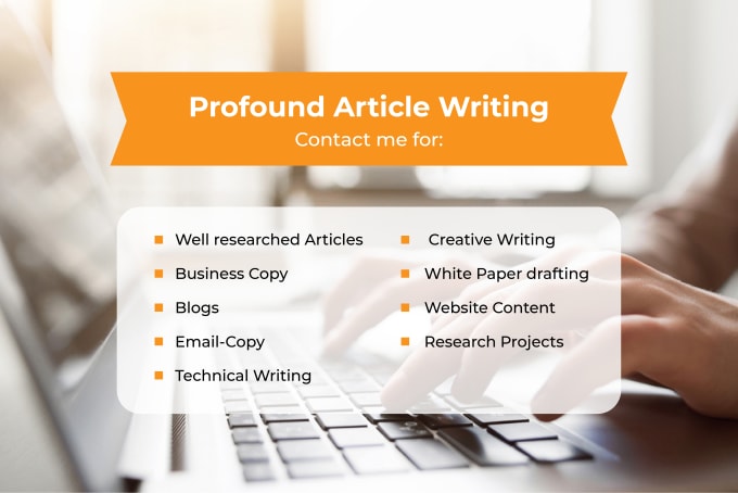 Gig Preview - Write a profound article for you