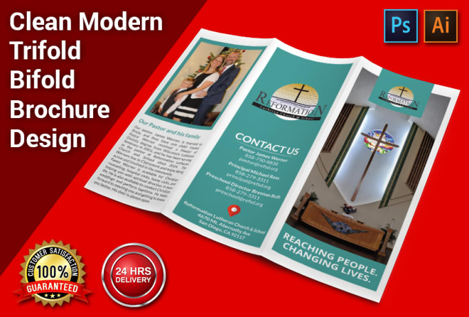 Gig Preview - Do creative trifold bifold brochure design