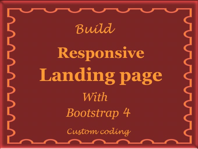 Gig Preview - Build responsive landing page using bootstrap