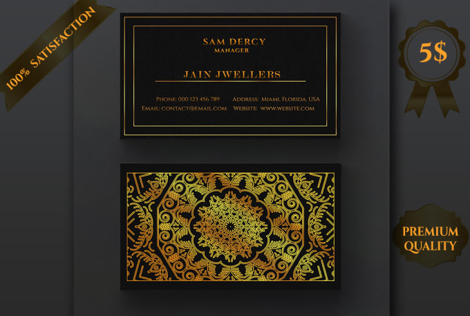 Gig Preview - Design luxury business card