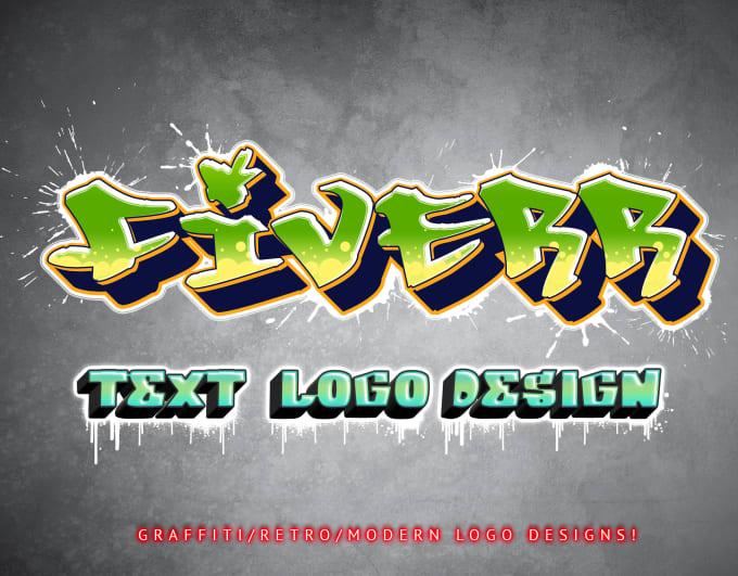 Gig Preview - Design 3d graffiti text logo