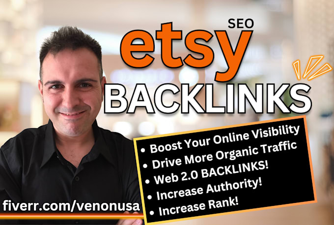 Gig Preview - Do etsy shop SEO backlinks to rank up your store