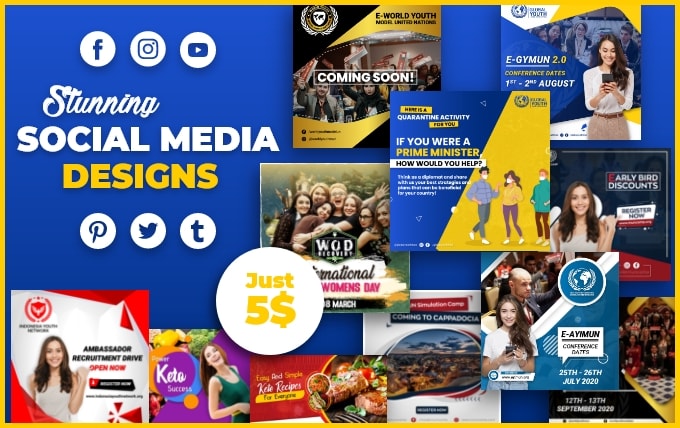 Gig Preview - Design amazing social media covers, posts, and banners ads