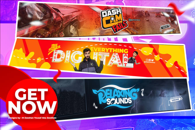 Gig Preview - Design a perfect youtube channel art for you