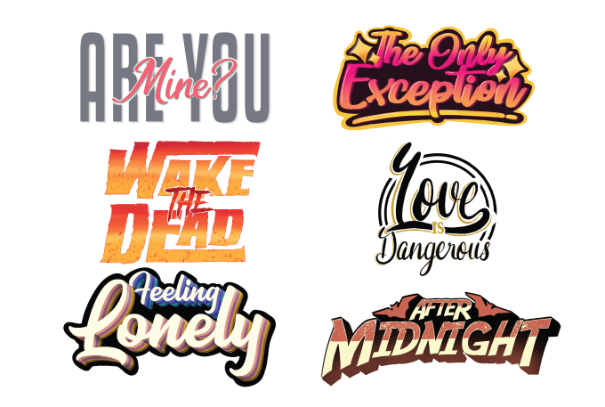 Gig Preview - Make hand draw typography logo and lettering anything you want