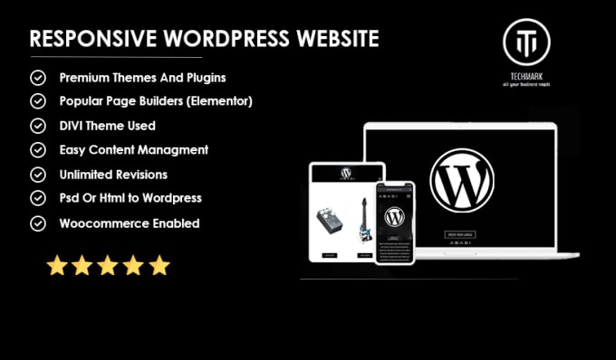 Gig Preview - Design responsive professional wordpress website or blog