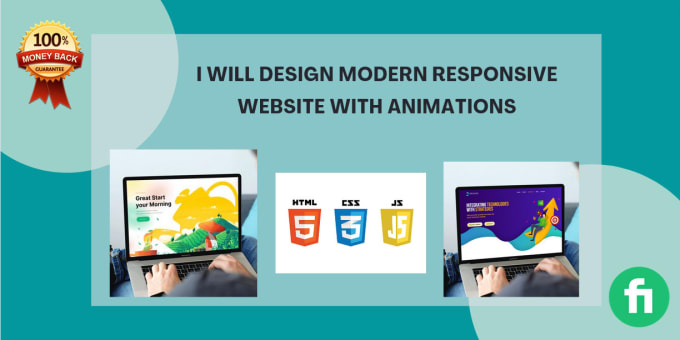 Gig Preview - Design responsive website with animations