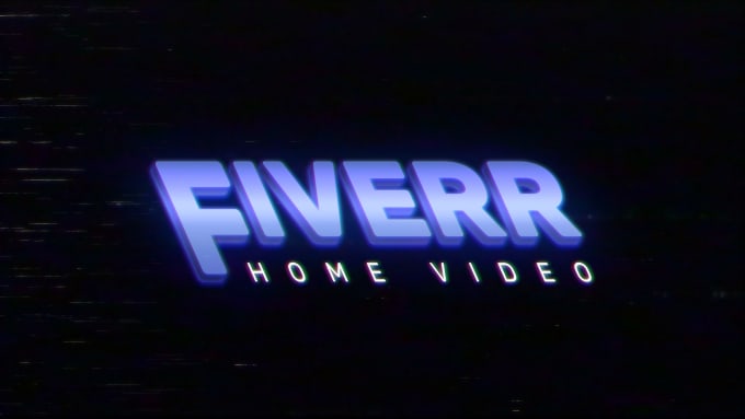 Gig Preview - Create a neon 80s retro vhs cinematic movie animation intro of your logo or text