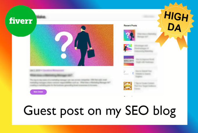 Bestseller - guest post on my white hat SEO blog